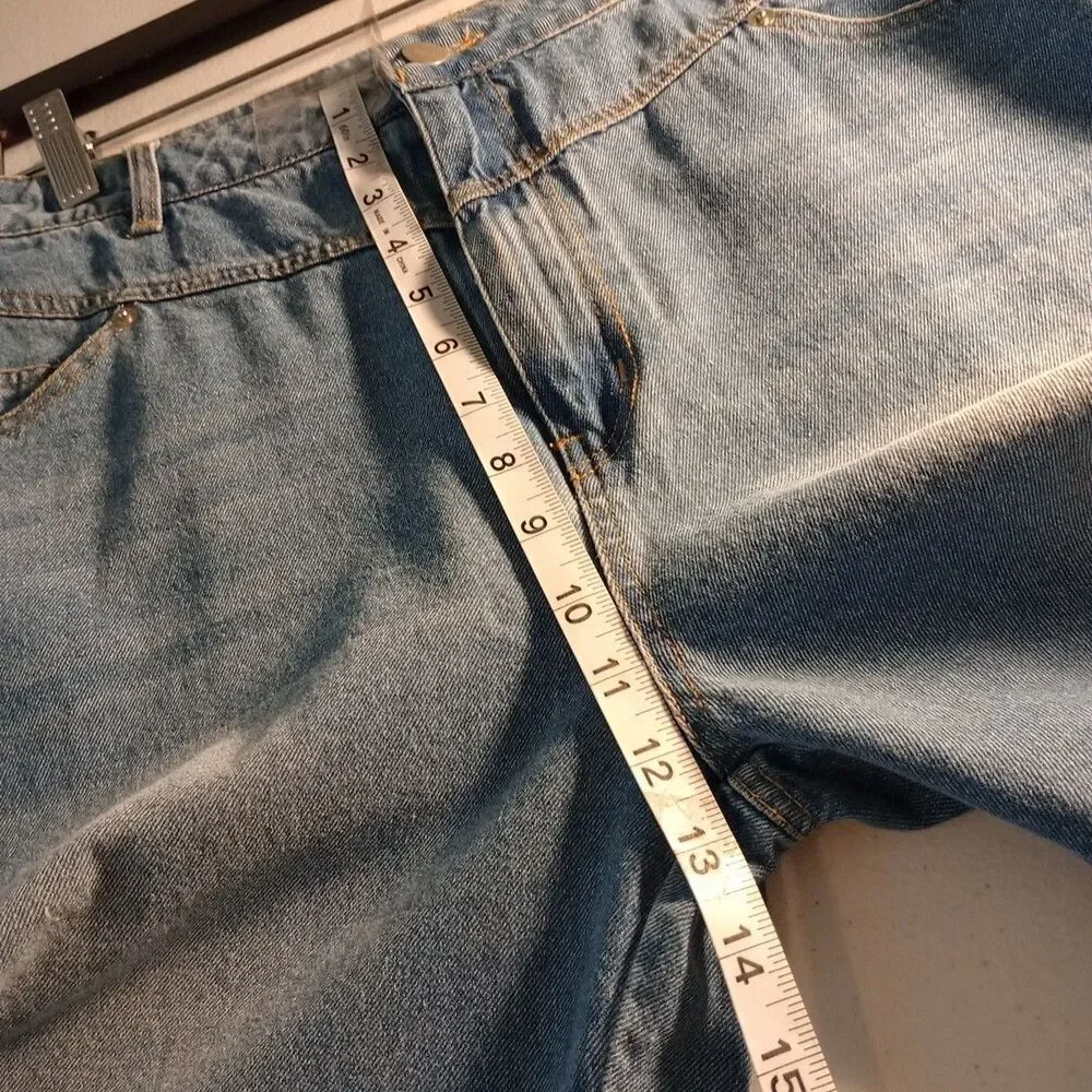 Gilli Womens Mom Jeans High Waist Straight Denim Pants Size Large